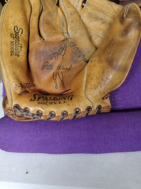 Spalding Tan Leather Pete Ward Signature Baseball Glove